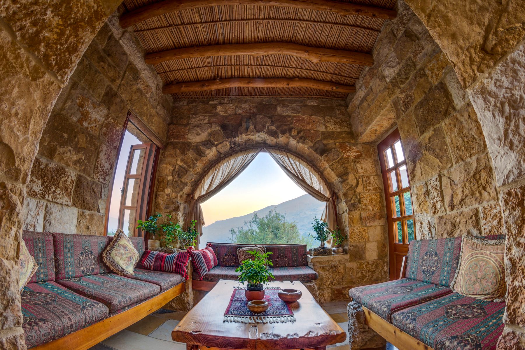 Interior architecture, wide angle view.